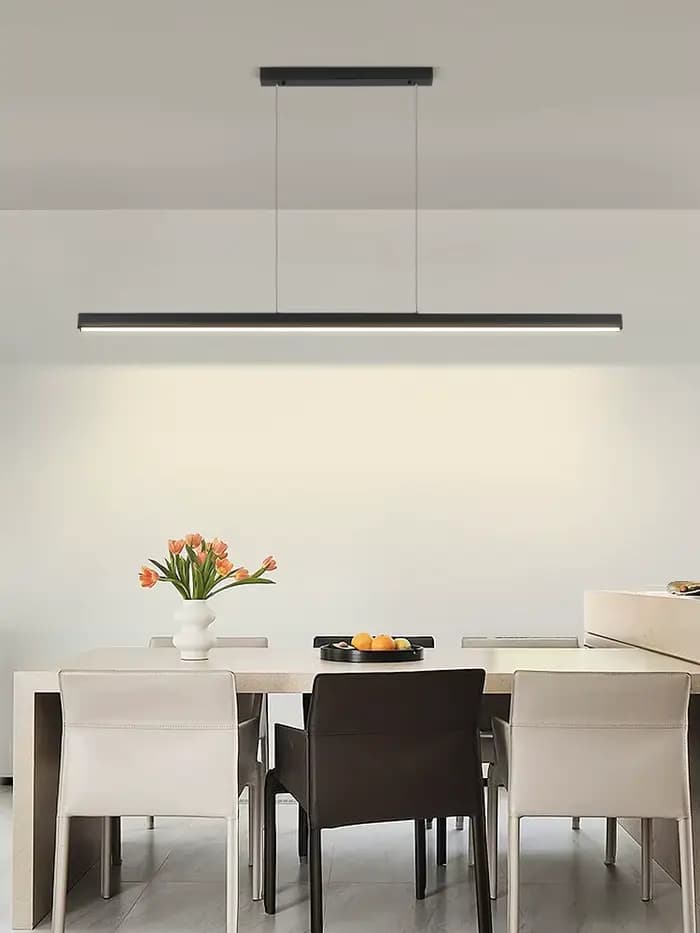 Lustre de salle à manger, éclairage de table à manger, luminaire de bar de cuisine, lampe linéaire LED, luminaires suspendus de restaurant, suspension moderne et épurée