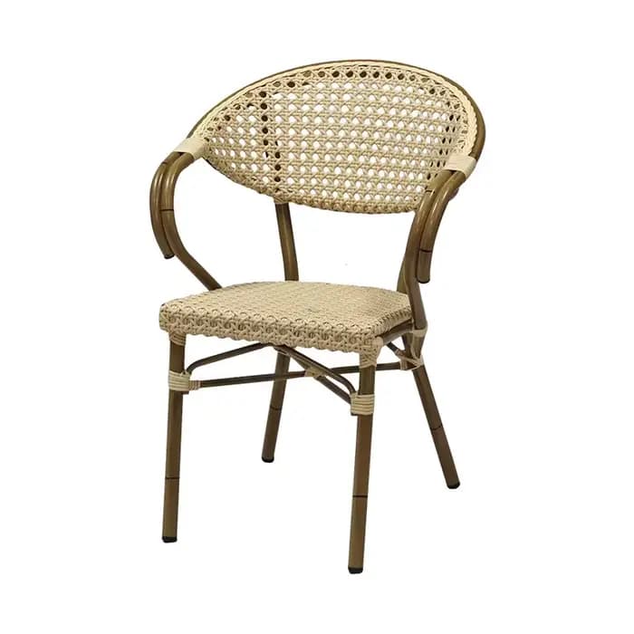 Maison cour extérieure chaise simple nordique avec dossiers accoudoirs jardin dossier