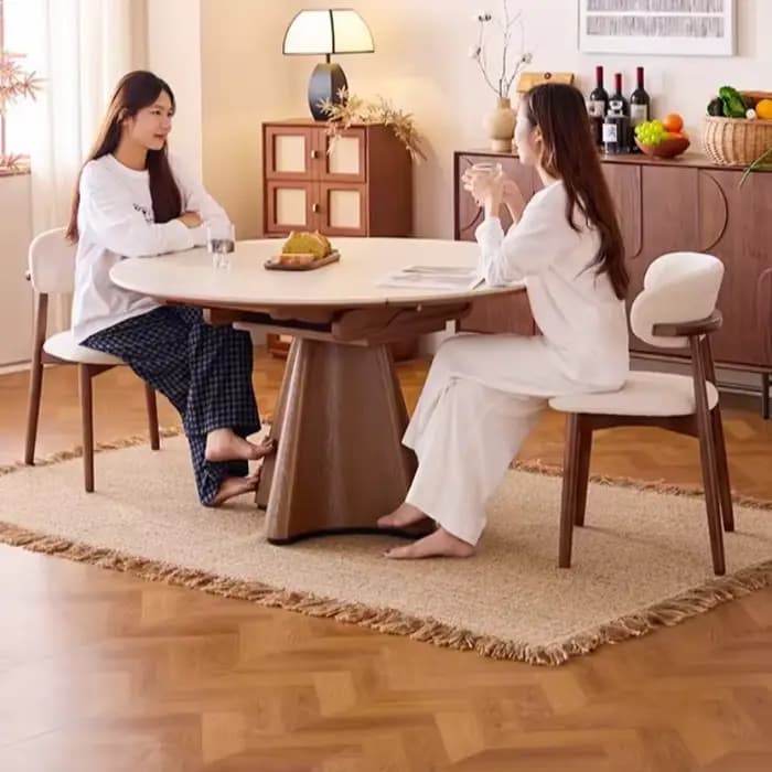 Table de salle à manger extensible style Mid-Century