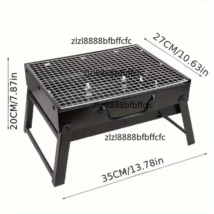 Barbecue portable au charbon de bois en acier inoxydable
