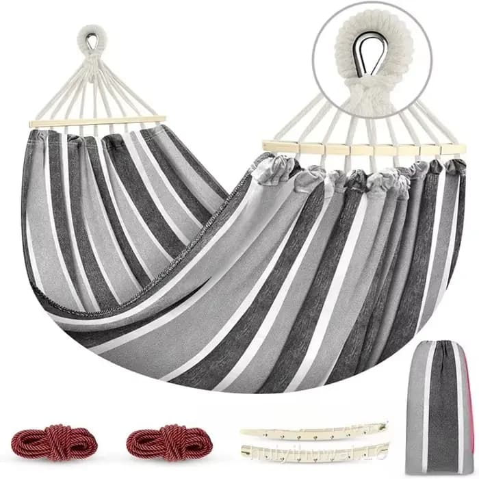 Hamac de Camping en tissu épais et Durable, hamac simple en toile, chaise pivotante de voyage, lit s