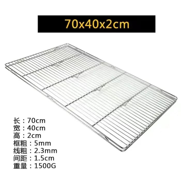 Grille de barbecue rectangulaire en acier inoxydable 304