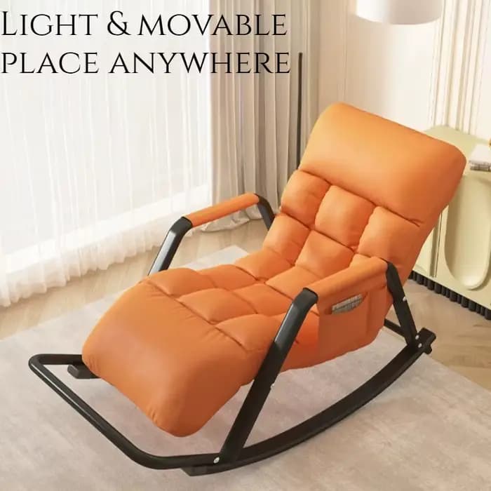 Fauteuil individuel sans structure pliable moderne orange pour balcon