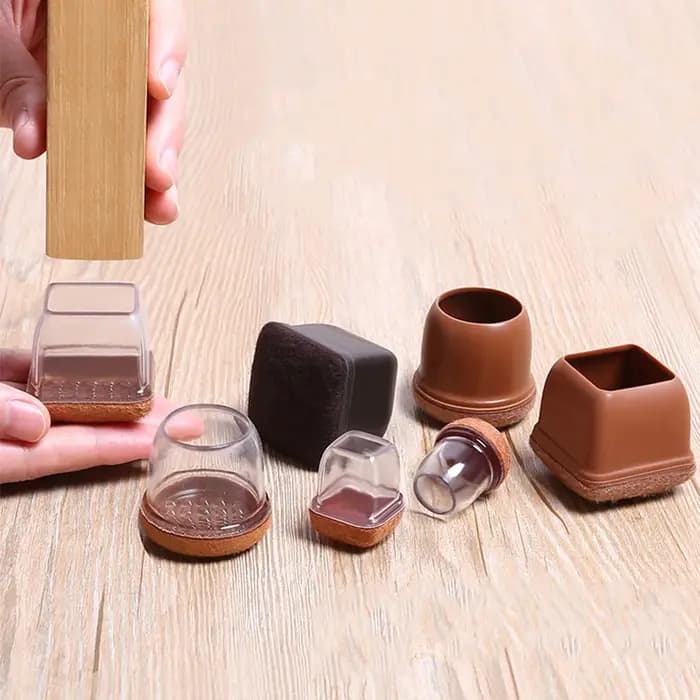 Capuchons de protection antidérapants pour pieds de Table ou de chaise, en feutre, carré, pour meubl