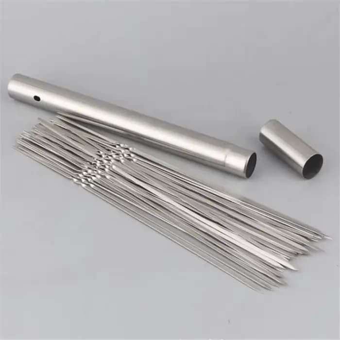 Brochettes de Barbecue réutilisables en acier inoxydable