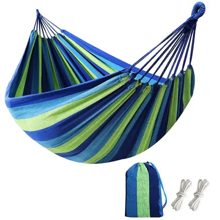 Hamac simple large en toile épaisse pour camping en plein air