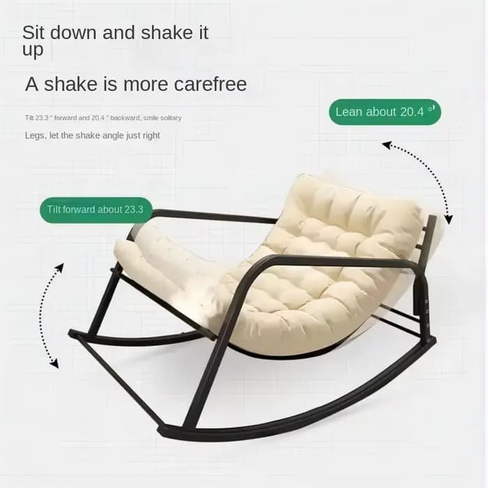 Fauteuil de luxe léger en acier au carbone, chaise pivotante confortable pour adultes, balcon, maiso