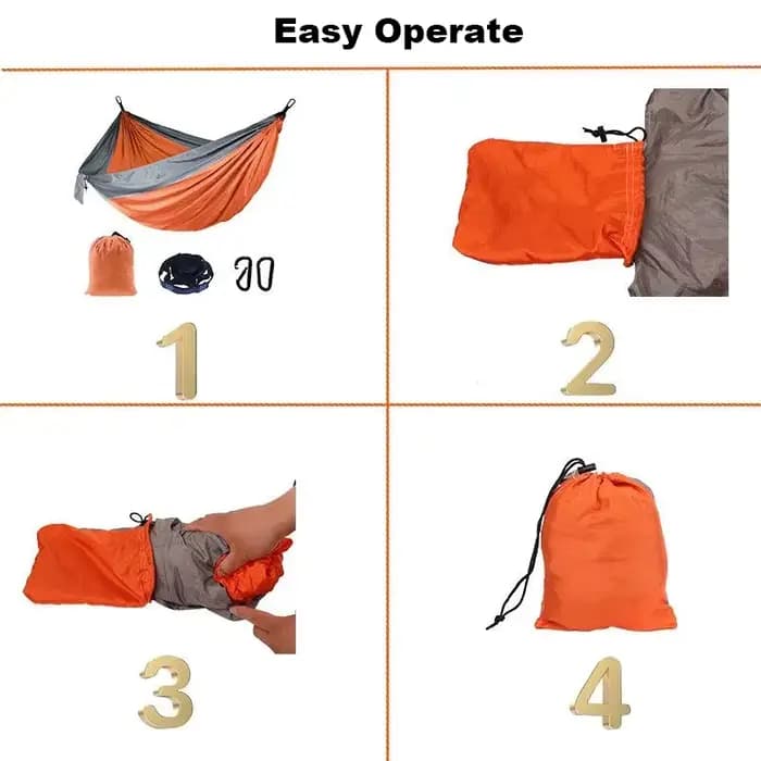 Hamac de Camping en plein air Portable pour une personne, avec couleur en Nylon assortie, lit suspen