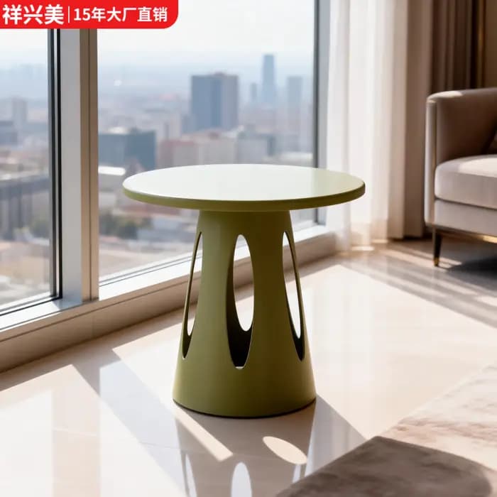 Tables basses rondes en plastique