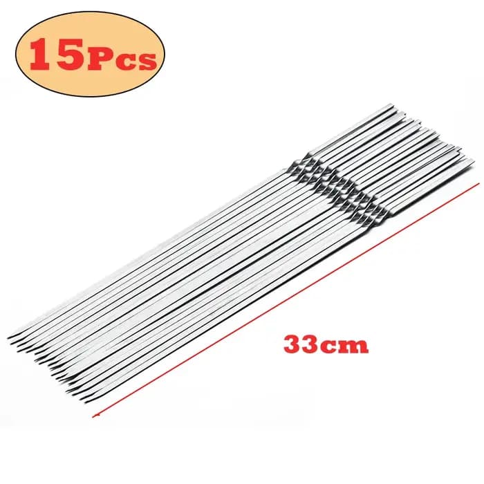 Brochettes de Barbecue réutilisables en acier inoxydable