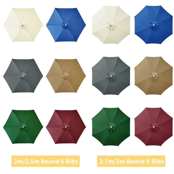 Parasol remplaçable, tissu supérieur pour jardin