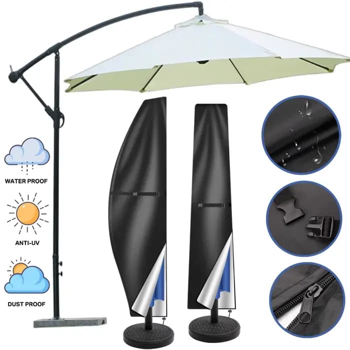 Housse de parasol de patio imperméable pour extérieur