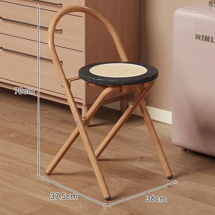Chaise de balcon vintage pliable en rotin