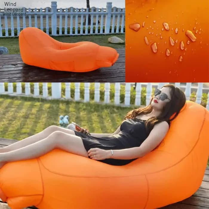 Chaise longue gonflable portable, chaise longue de détente, canapé gonflable confortable pour l'exté