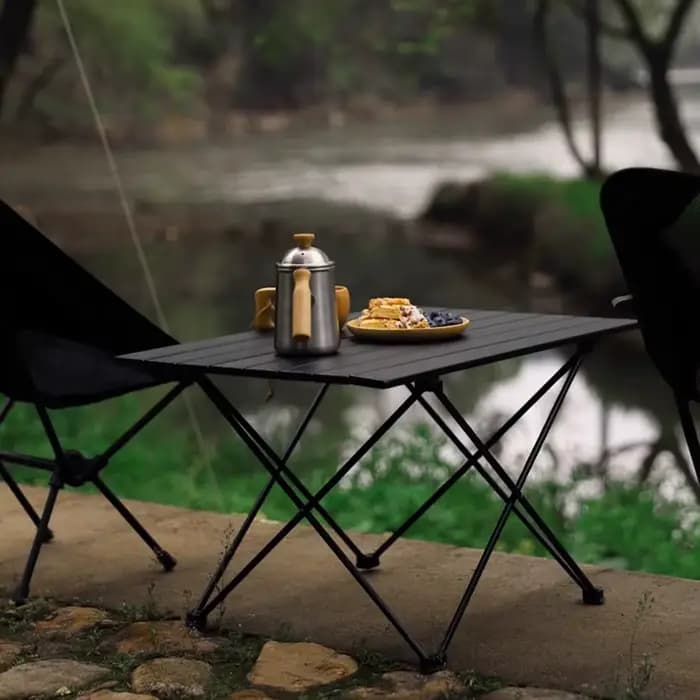 Table pliante pour Camping en plein air, bureau en aluminium avec sac de transport, Table légère pou