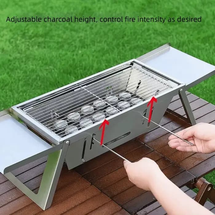 Réchaud à barbecue pliable en acier inoxydable