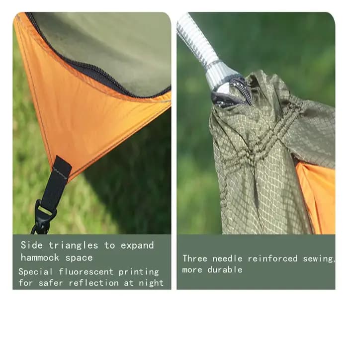Abri de hamac Ridge Line avec configuration complète : moustiquaire, bâche de protection contre les