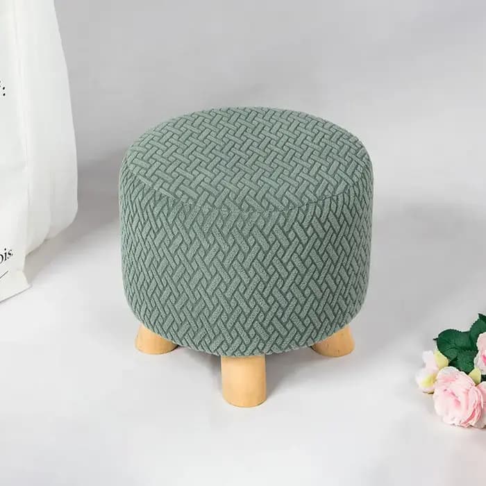 Housses de tabouret carrées en tricot épais et extensible