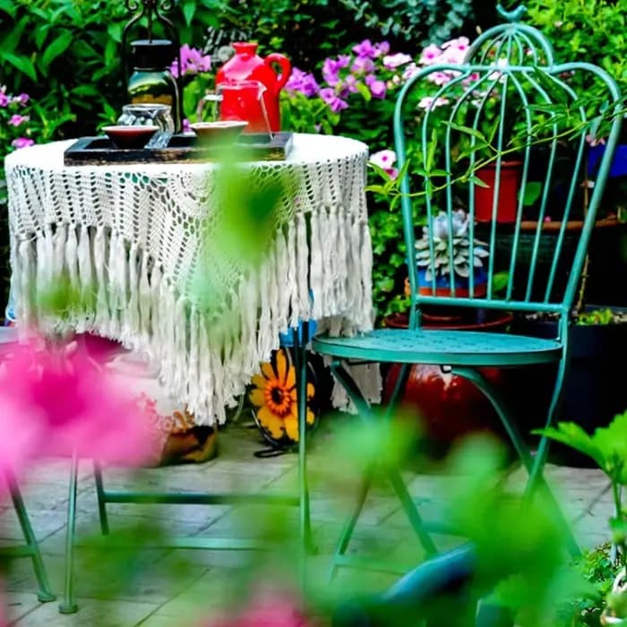 Chaises de jardin en fer pour cour extérieure