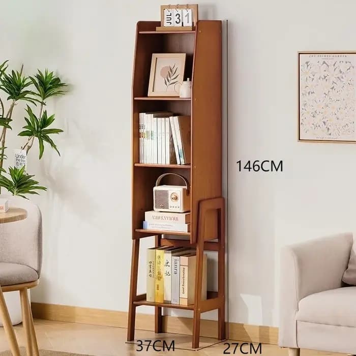 Bibliothèque en bambou rétro