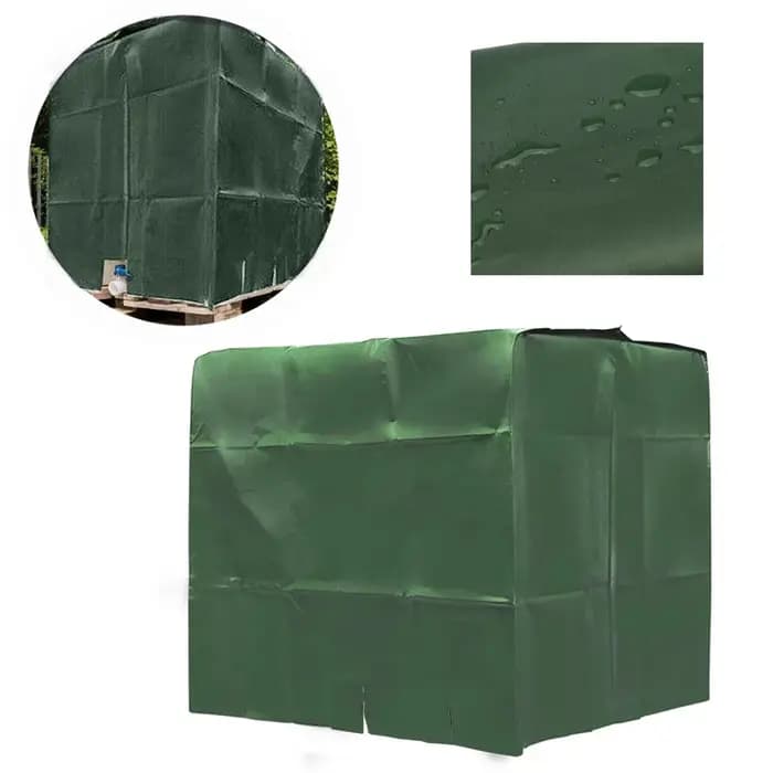 Housse fourre-tout IBC verte 1000 litres, feuille d'aluminium, étanche à l'eau et à la poussière, ré