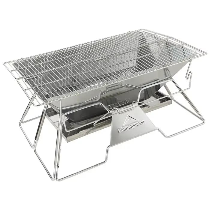 CAMPINGMOON MT-3 Grand Barbecue Pliant Grill En Acier Inoxydable