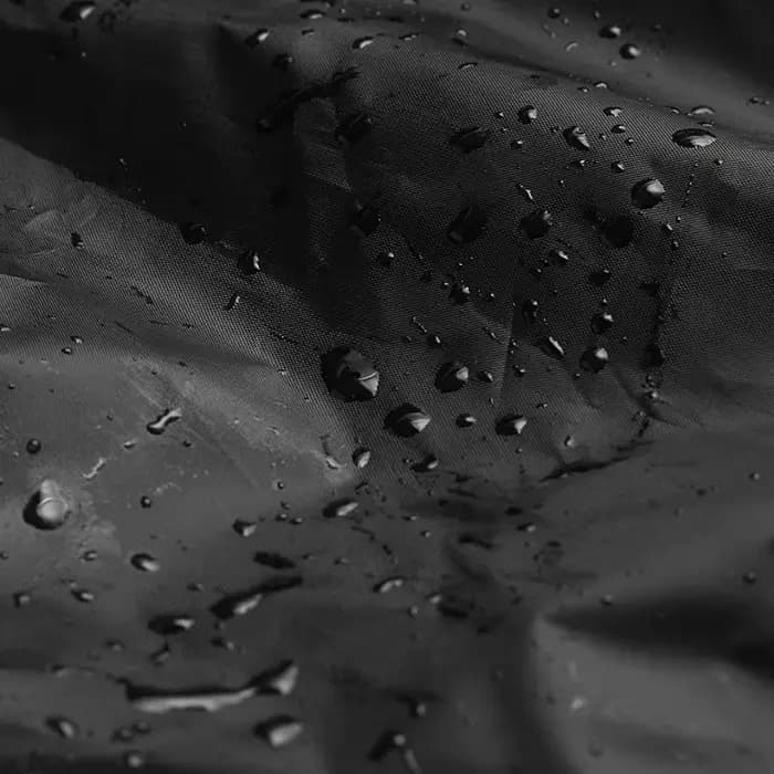 Couverture noire imperméable pour foyer de Patio, couverture de Table ronde, accessoires de Barbecue