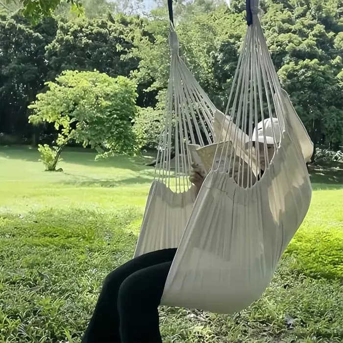 Chaise hamac relaxante et décontractée en tissu, balançoire et confort à bascule pour les dortoirs u