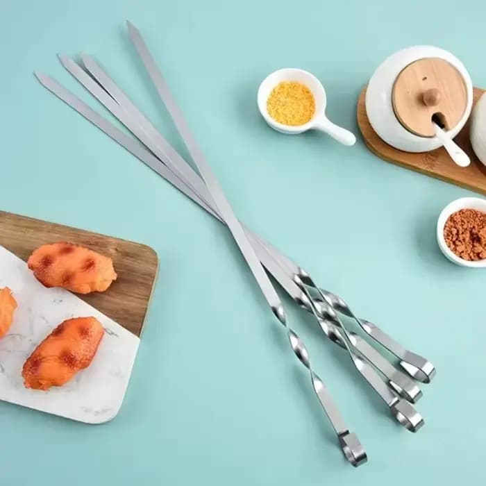 Brochette de Barbecue large en acier inoxydable