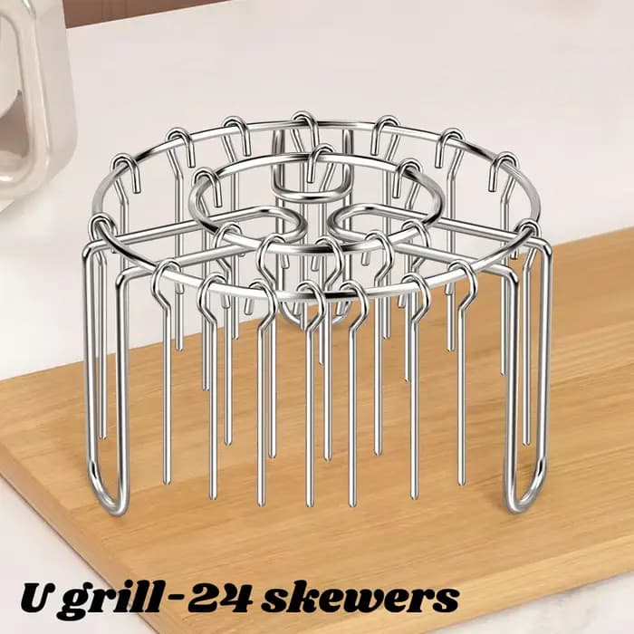 Support vertical en acier inoxydable pour fers à brochettes (12/24/48