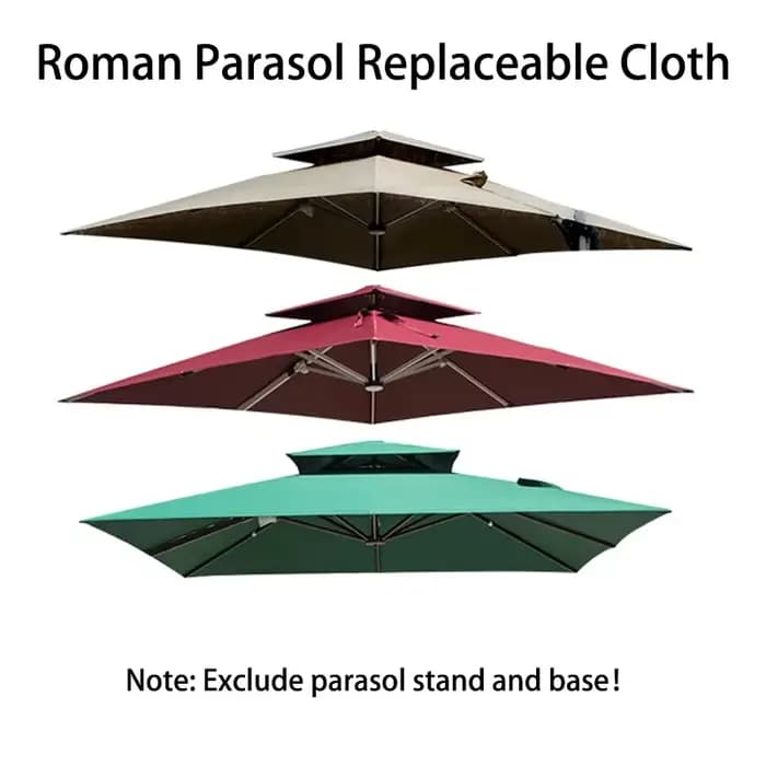 Parasol à double couche avec tissu remplaçable