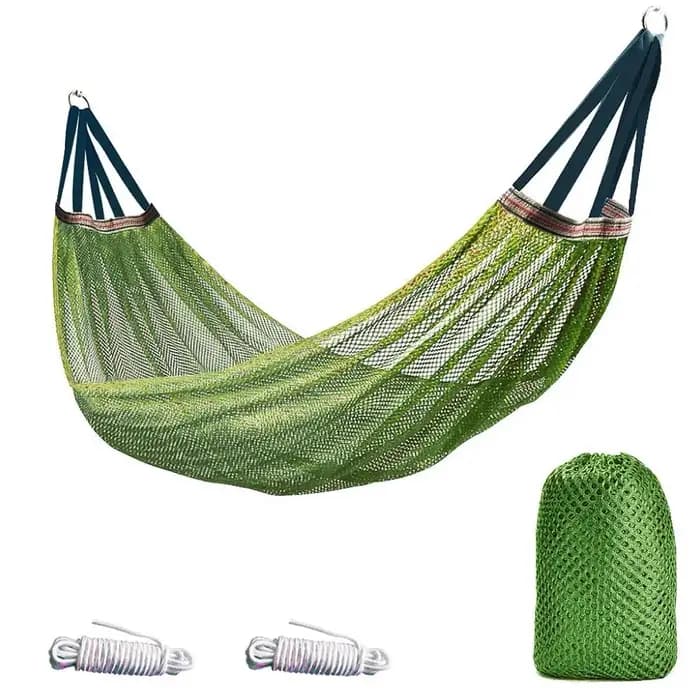 Hamac de jardin de randonnée de Camping en plein air de taille simple et Double de tissu de Parachute en Nylon portatif