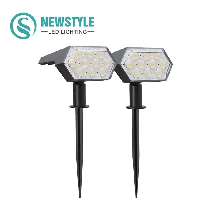 108 LED lumières solaires extérieures spots solaires projecteurs de paysage 92 LED réglable décorati