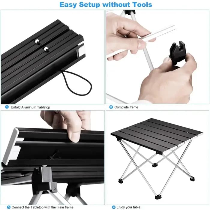 Table de Camping pliante Portable ultralégère, bureau de dîner en plein air, alliage d'aluminium hau