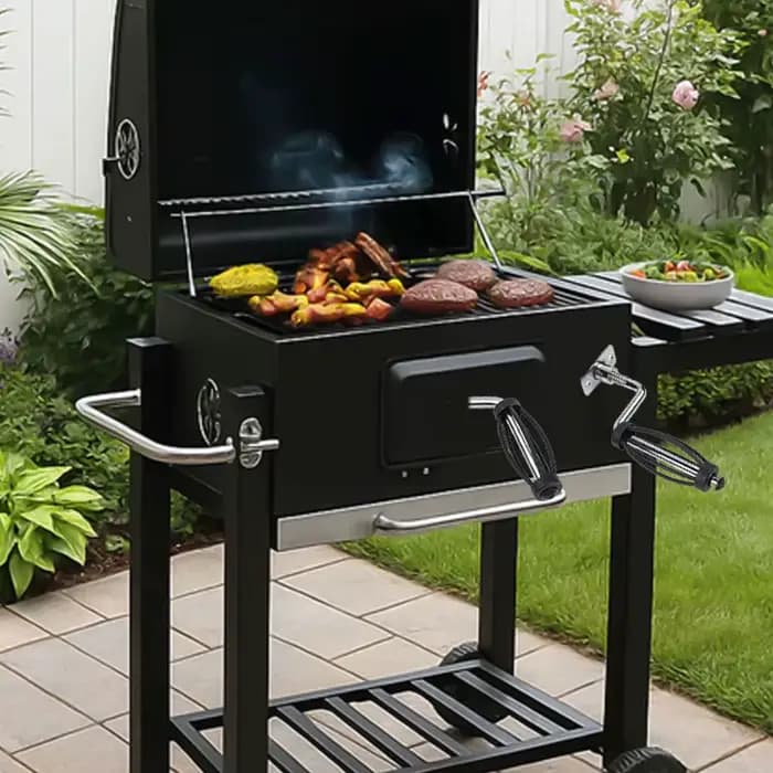 Poignée de barbecue longue en acier inoxydable