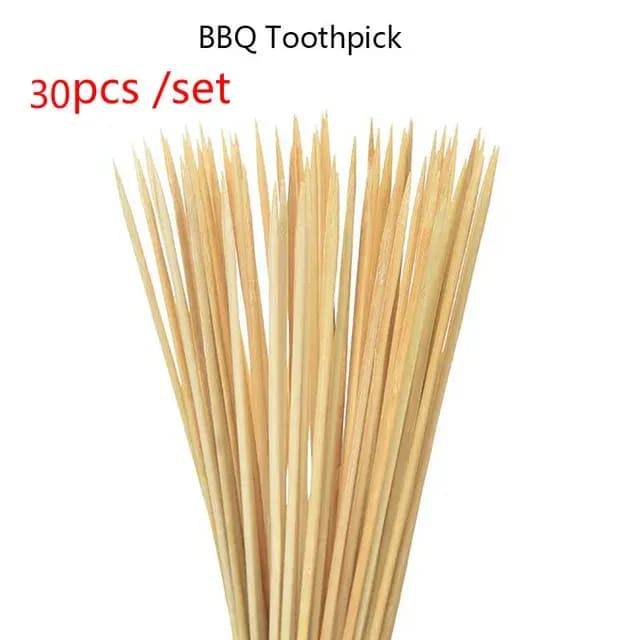 30/50 pièces gril en bois jetable outils de Barbecue cuisson en plein air bâtons de Barbecue brochet