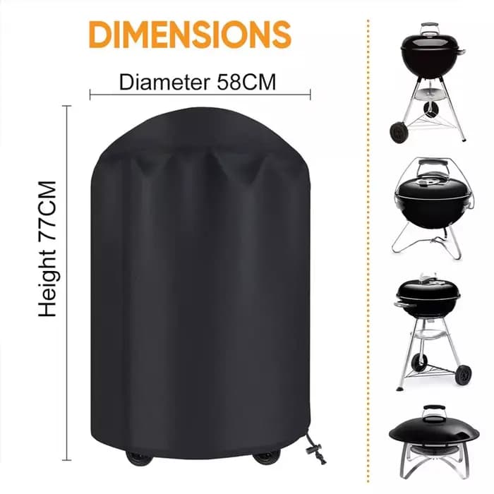 1 pièces bouilloire BBQ couverture étanche Barbecue couverture diamètre 77CM/58CM extérieur étanche