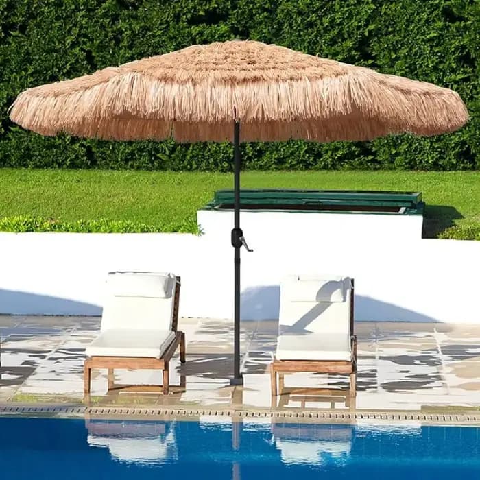 Parasol de plage extérieur grand pliable jardin piscine Patio