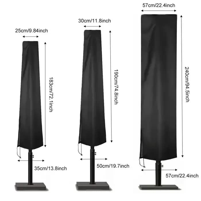 Couverture de Parasol d'extérieur en tissu Oxford imperméable, 6 tailles, imperméable, résistant aux