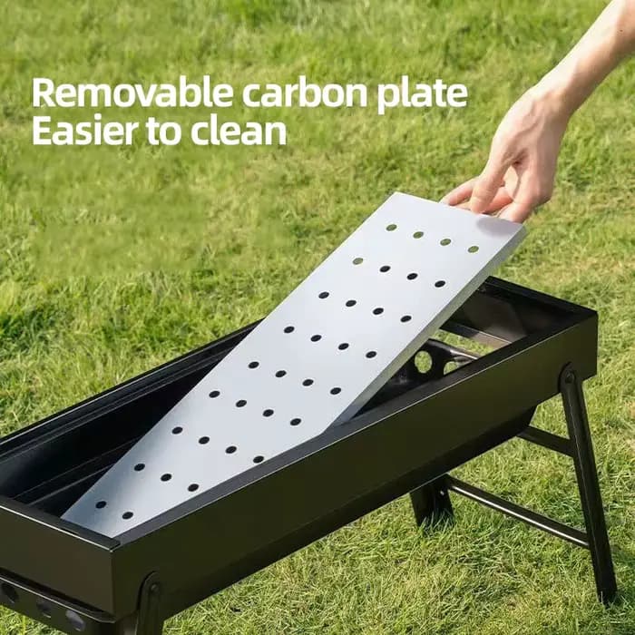 Barbecue portable BEIYUE pour extérieur, barbecue au charbon de bois pour usage domestique, barbecue au charbon de bois pliable et extractible.