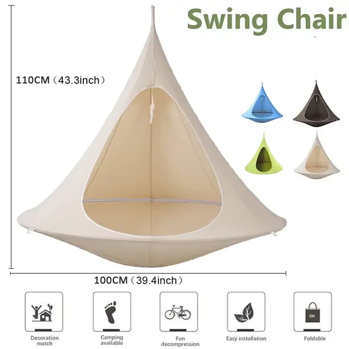Hamac extérieur étanche Double Cacoon chaise suspendue capacité de poids 80KG utilisation extérieure
