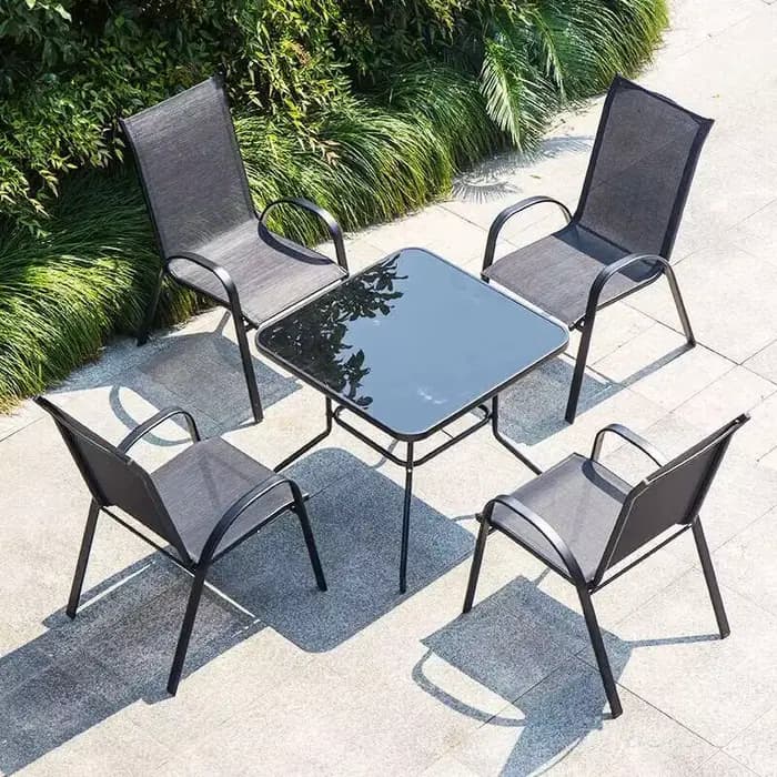 2 pièces chaises de Jardin à dossier haut nordique étanche confortable salle à manger chaises de Jar