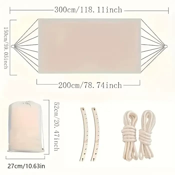 Hamac double bohème pour 2 personnes