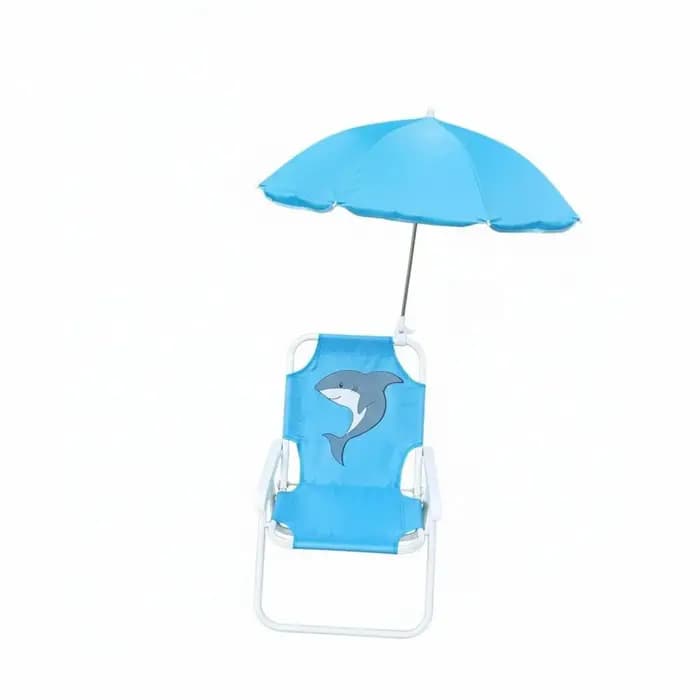 Chaise d'extérieur portable pour enfants avec parasol