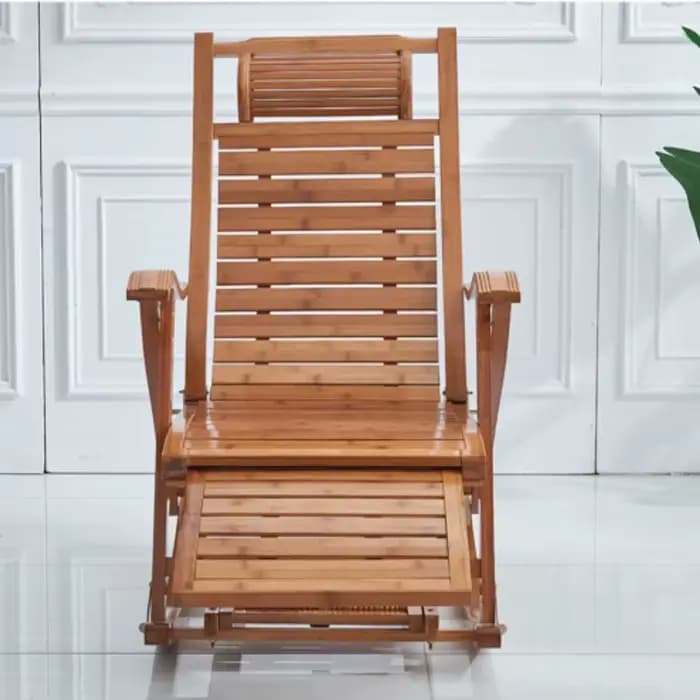 Chaise longue en bambou confortable pour adultes