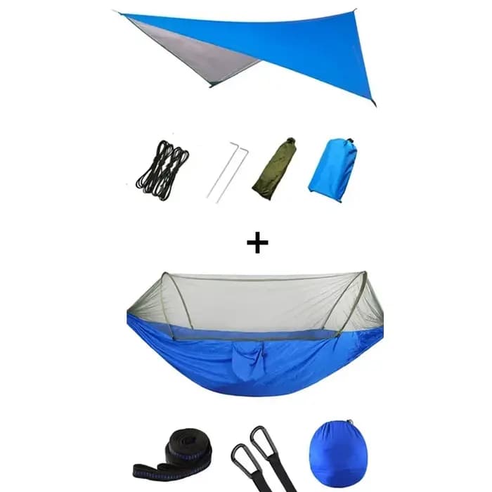 Hamac de Camping Portable Pop-Up avec moustiquaire et abri solaire