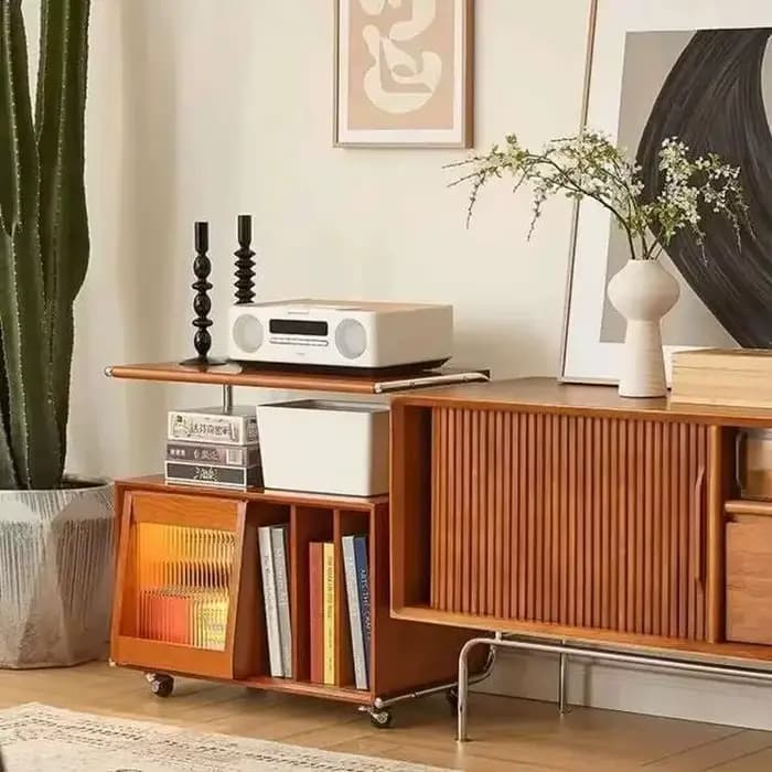 Bois massif salon canapé rangement Table d'appoint étude Magazine rangement bibliothèque chambre arm