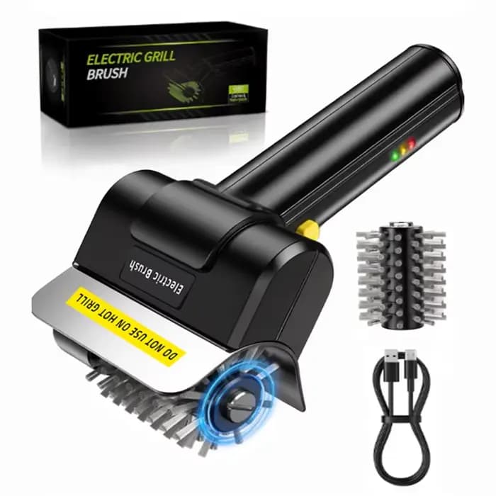 Brosse électrique portative rechargeable pour nettoyer les grilles de barbecue