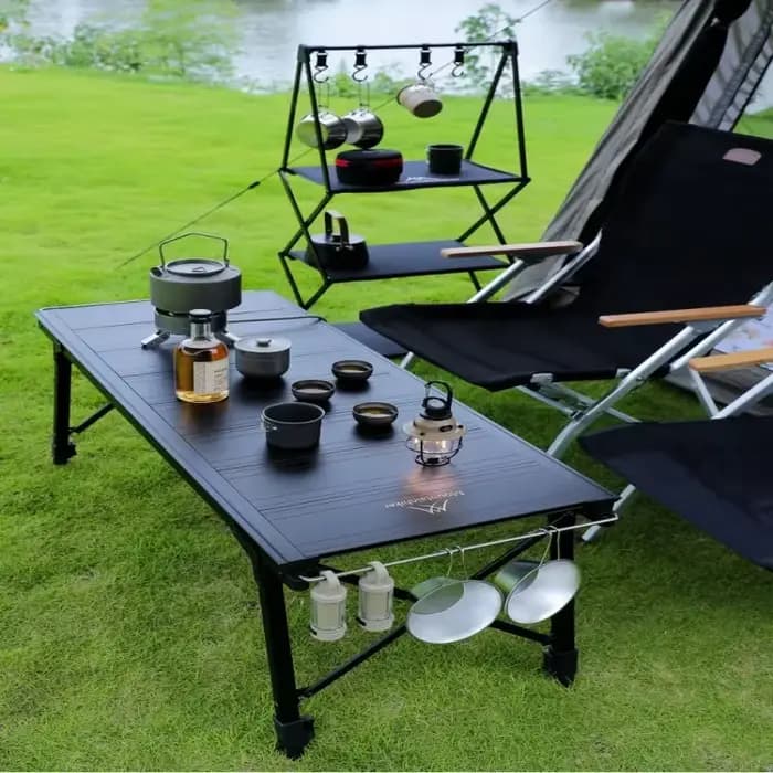 Table de camping portable Mountainhiker pour barbecue