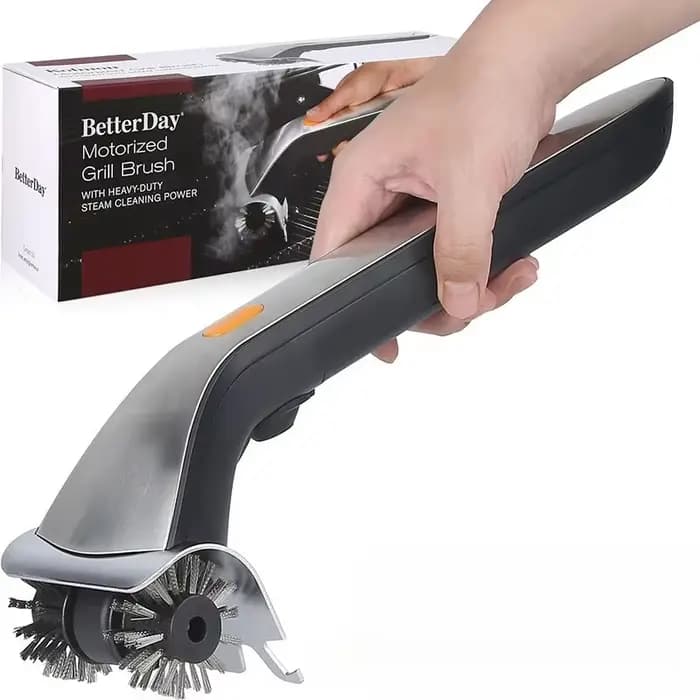 Brosse électrique pour Barbecue à vapeur pulvérisable, fil d'acier inoxydable, outil de nettoyage de